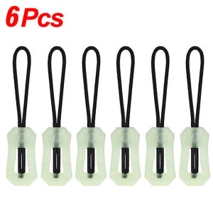 1/3/6Pcs Luminous Zipper Ropes Handle Zippers Rope PVC Slider Head DIY Repair Kit Bags Clothes Zipper Rope Sewing Supplies Accessory