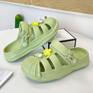 New Womens Hole Shoes 2023 Summer Thick Sole Korean Version Fashion Outwear Casual Beach Shoes womens shoes