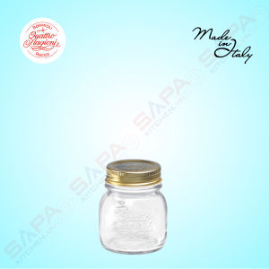 Hũ thủy tinh nắp vặn Quattro 150ml - Bormioli Rocco - Italy