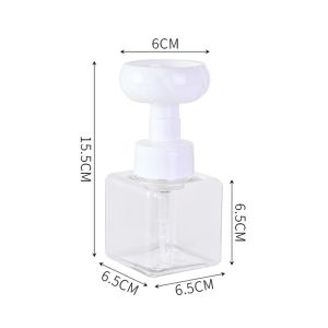250ML Flower Soap Dispenser Foam Pump Bottle Kitchen Plastic Refillable Containers For Cosmetic Facial Cleanser Shampoo Shower