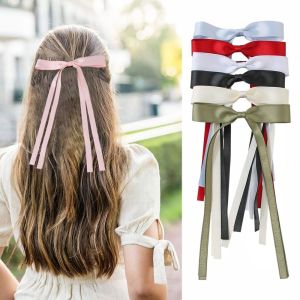HOT Barrettes Balletcore Bow Hairpin Y2k Long Tassel Bowknot Ribbon Hair Clip Sweet Korean Style Headwear Girl