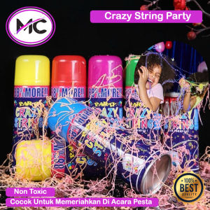 Semprotan Pesta String Spray Penyemprot Pesta Ulang Tahun Party Spray Crazy String Jaring Laba-laba Warna-warni Aman Non Toxic Cocok Untuk Memeriahkan Acara Pesta
