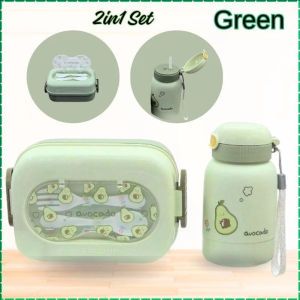 Warm.home-MY Lunch Box Bento Container Set Leakproof Food Storage BPA Free Easy Wash With Water Bottle Meal Prep School Picnic
