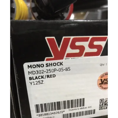 Y01 Y125ZR YSS 250MM MONOSHOCK ABSORBER STANDARD/HEAVY DUTY ADJUSTABLE