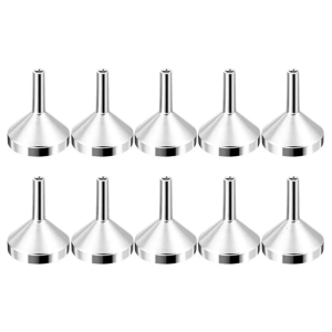 10PCS Metal Perfumes Funnel Cosmetic Funnel Metal Texture for Convenient Filling of Small Bottles Without Spillage