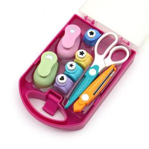 Thủ công sáng tạo dụng cụ đục lỗ giấy tờ hoa đấm hình trái tim Dụng cụ đục lỗ thiết lập với kéo cho các dự án thủ công