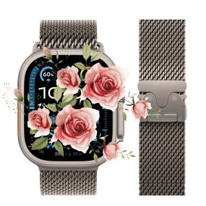 Dây đeo cho Apple Watch Ultra 3 2 Band 49mm 46mm 45mm 44mm 41mm 42mm 40mm 38mm Vòng đeo tay bằng thép không gỉ Milanese Loop cho iwatch series 11 10 9 7 8 5 6 5 4 SE3