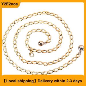 【Local shipping】 Women Fashion Belts Luxury Designer Belt Retro Silver Carved Hollow Out Chain Belt for Women Elegant Round Metal Women Belt