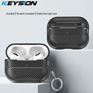 KEYSION Ốp Chống Sốc Cho Apple AirPods Pro 2 1 Vỏ Tai Nghe Bluetooth Silicon Mềm Kết Cấu Sợi Carbon Cho AirPods 3 2 1