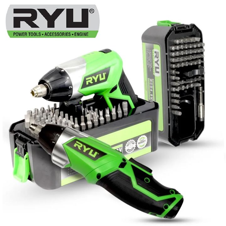RYU Mesin Bor Obeng Cordless Cordless Screwdriver Set RCD4