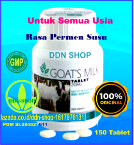 Tablet Susu Kambing Goats Milk 150 Tablet Suplemen Kalsium Anak dan Dewasa Perkembangan Otak Anak dan Dewasa Obat Maag Asma Liver