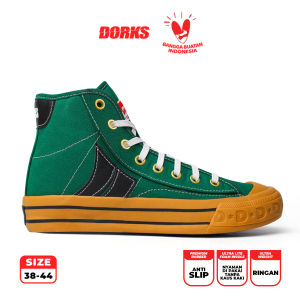 Dorks Metro High Green Gum - Sepatu Sneakers Casual Pria Wanita Sepatu Sekolah Dorks