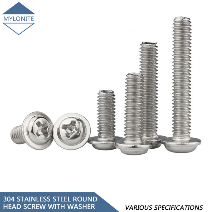 304 Stainless Steel Phillips Round Head Screw M2 M2.5 M3 M4 M5 Button ...