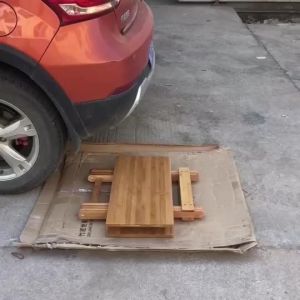 Bamboo Portable Small Simple Folding Small-Sized Dining Solid Wood Table Square Household Table