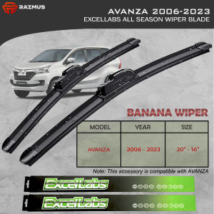 Toyota AVANZA 2006 to 2023 (20"/16") Excellent Front Wiper Blade All Season BANANA TYPE RUBBER
