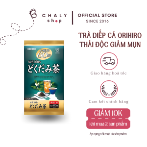 Trà rau diếp cá thải độc mát gan Orihiro Dokudami 60 gói x 3g Nhật Bản