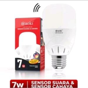 3 VARIAN AOKI LAMPU BOHLAM SENSOR CAHAYA UV & SUARA LED OTOMATIS - Radar & Sensor Gerak Hemat Energi Ak 5703 sr / Ak 5701sc / Ak 5702 ss