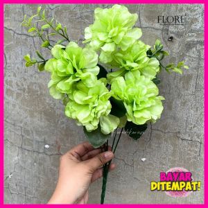 Bunga Anyelir Carnation Cabang 5 Artificial Buatan Home Decor Hiasan Dekorasi Pelaminan