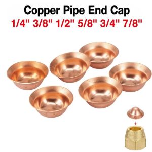FEELINGS Copper Copper Pipe End Cap Dome Shape Flared Design Flared End Cap Leak‑proof Seal Refrigerator Pipe Cap Air Conditioner