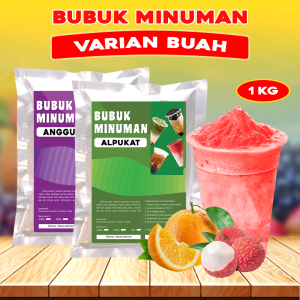 BUBUK MINUMAN RASA 1KG / SERBUK MINUMAN RASA BUAH / BUBUK MINUMAN KEKINIAN / BUBUK MINUMAN PREMIUM