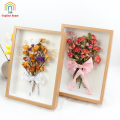 Topstar Wooden DIY Shadow Box Frame for Dried Flower Big Size 4/6R A4 Photo Picture Transparent Glass Frame Plant Wall Hang Display. 