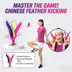 [VIRAL] [Bundled 2pcs] Shuttlecock Sepak Bulu Ayam Traditional Sports 19cm