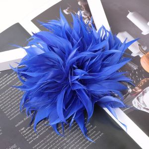 MIRELINA Feather Feather Flower Handmade DIY Feather Brooch Accessories Vintage 18-20cm Large Feather Corsage Brooches Wedding
