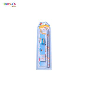 FR-A71 Alat Tulis Set Stationery Sekolah Pensil Set Anak Karakter Kartun Lucu / Perlengkapan Sekolah Anak Penghapus Penggaris Pencil Set Import