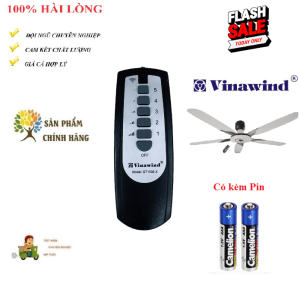 Remote Điều khiển thay thế quạt trần Vinawind QT-1500X - HÀNG VINAWIND mới 100% Tặng kèm Pin