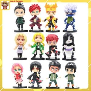 Mô Hình 12 Nhân Vật Naruto Sakura Sasuke Kakashi Orochimaru Mô HÌnh Chibi Cao 9cm Bộ Sưu Tập Nhân Vật