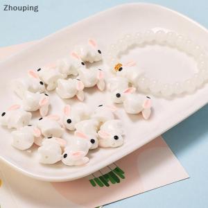 【ZP】 Flash Sale Cute Abstract Bunny White Cartoon Beads Handmade Material Jewelry Accessories Making Necklace Bracelet
