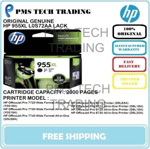 ORIGINAL HP INKJET 955XL L0S72AA L0S63AA L0S66AA L0S69AA 7700 8200 8700 SERIES
