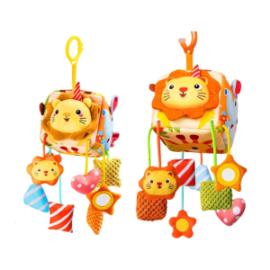 Multifunctional Stroller Wind Chime Toy With Tissue Holder Design Sounds Visual Stimulation Rattle Toy For Baby Crib
