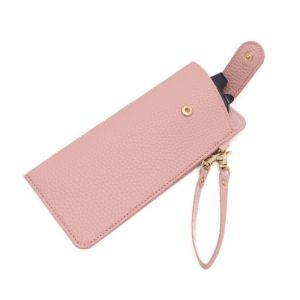 NBANLIKE Leather Rope Pu Leather Glasses Bag Portable With Lanyard Sunglasses Eyeglass Bag Retro Korean Style Glasses Storage Bag Female