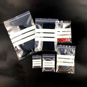 100pcs 12 wire Writing Packaging Remember Note Pouches Plastic Zip Lock Jewelry Bag Write On Seal Self Resealable polythene