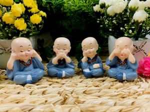 Bộ tượng tứ không đeo tràng hạt đội phong thuỷ Nhật Bản