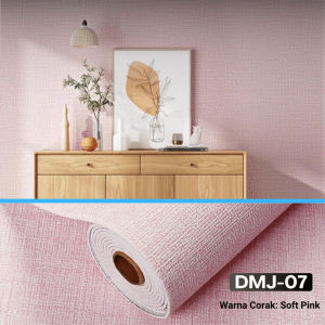 DMJ-07 Wallpaper 3D Sederhana Walpaper Linen Roll Dekorasi 50CMX300CM Wall Stickers