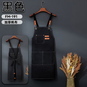 Canvas leather straps Strap-back type Coffee Shop Aprons Barber Working Bib Kitchen Cooking Aprons