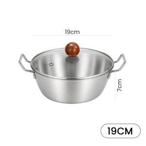 Nipiin Cute Bear‑Shaped Korean Ramen Pot | Premium 304 Stainless Steel 17‑19cm Great for Home Hot Pot Cooking