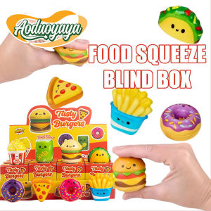 Aoduoyaya 12Pcs Food Squeeze Blind Box Toy Squishy Simulation Stress Relief Toy Mini Food Slow Rebound Toy