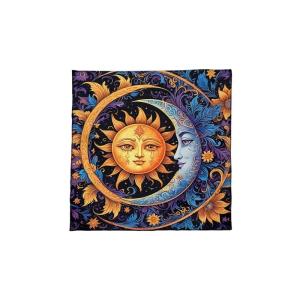 Tarots Tablecloth Altars Cloth Sun Moon Pattern Astrology Tablecloth Divinations Cloth Tapestry Wall Decoration