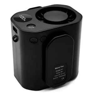 พัดลมพกพาแบบชาร์จไฟได้สวมใส่ได้มีเสียงรบกวนต่ำสำหรับการเดินป่าใช้พัดลมคล้องคอแบบพกติดตัวอุปกรณ์ระบายความร้อนแบบไร้ใบพัด