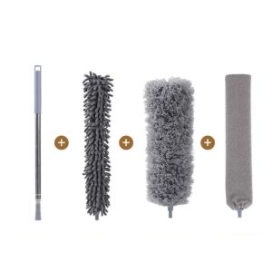 NexXIO Kemoceng Microfiber 4in1 Magnet Debu Adjustable / Kemoceng Abu-Abu Multifungsi