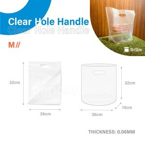 (50PCS) Pastry Carrier Bag Cake Box Clear Plastic Bag Bundle Transparent T-shirt Bag Clear Plastic Carrier Groceries Bag Trash Bag Cake Bags