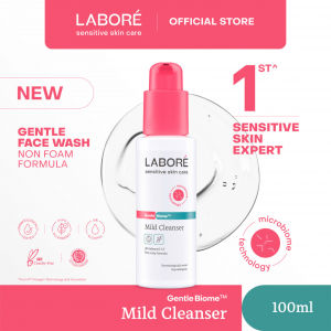 LABORÉ Sensitive Skin Care GentleBiome™ Mild Cleanser 100ml - Face Wash Sabun Pembersih Wajah Lembut Kulit Sensitif Low pH 5.5 Hyaluronic Acid All Skin Cetak Face Wash Gentle Guard Skin