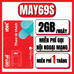 Sim 5G ITEL Vinaphone MAY69 Tặng 60GB/tháng Tốc Độ Cao (2GB/Ngày)  kèm 10P Gọi Free 1 Tháng Đầu Tiên Gia Hạn 69K/Tháng | FREESHIP - CHƯA KÍCH HOẠT