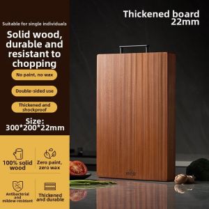 Double Sided Cutting Board Stainless Steel & Wooden Antibacterial Anti-Mold Thick Chopping Board 45x30cm