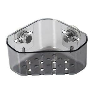 ZYJC MALL Suction Cup Kitchen Sink Drain Racks Rotating Multi functional Basin Corner Shelf Convenient Wall Mounted Sponge Holder Bathroom