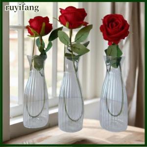 ruyifang Bình hoa bằng nhựa trong suốt Bắc Âu bình hoa sắp xếp bình hoa cây thủy canh sáng tạo trang trí bàn phòng khách gia đình