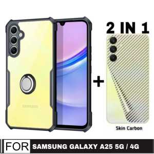 PROMO PAKET 2 IN 1 CASE SAMSUNG GALAXY A25 4G / A25 5G / A15 4G / A15 5G / S23 FE 5G / A05 / A05S 2023 / A24 4G LTE / A14 5G / A04S 2022 Ultra Slim Shockproof Transparent Premium Softcase Anti Fall CINCIN RINKG